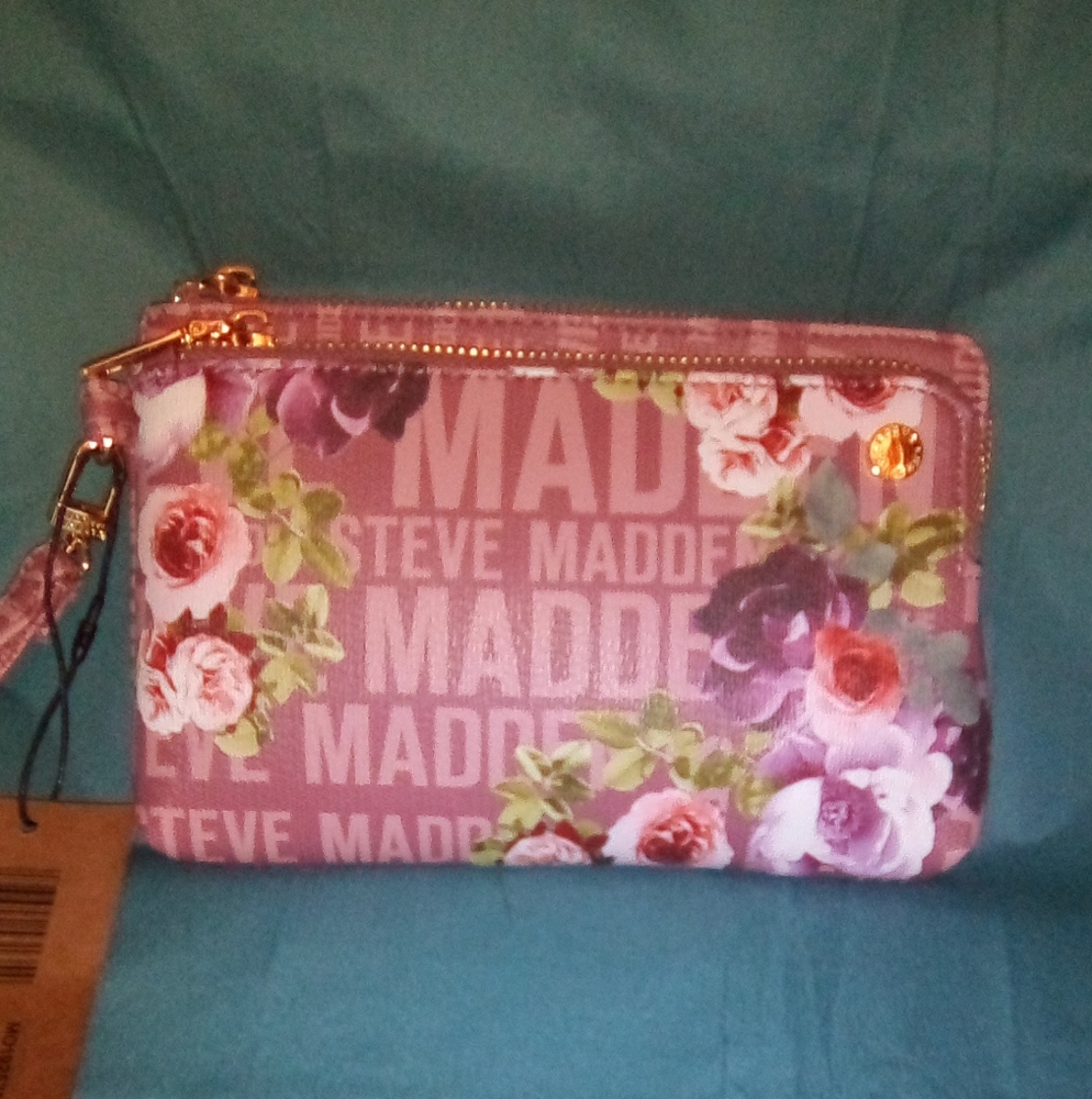 Steve Madden Double Zip Clutch Wristlet